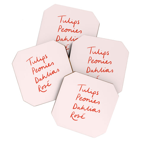 Phirst Flowers and Wine Coaster Set