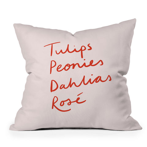 Phirst Flowers and Wine Outdoor Throw Pillow