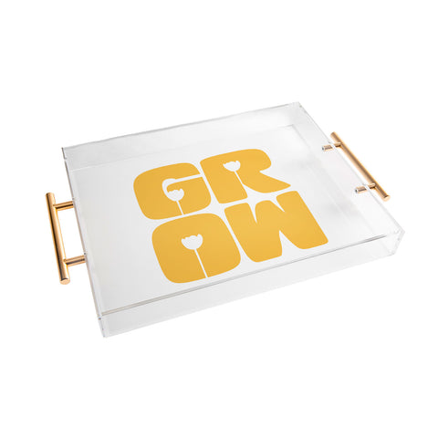 Phirst Grow Typography Acrylic Tray