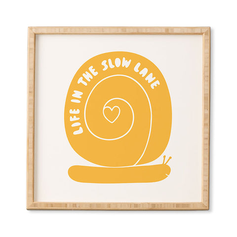 Phirst Life in the slow lane Framed Wall Art