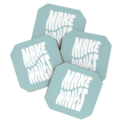 Phirst Make Waves Pale Blue Coaster Set