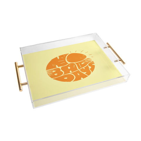 Phirst No Bad Days Retro Sun Acrylic Tray