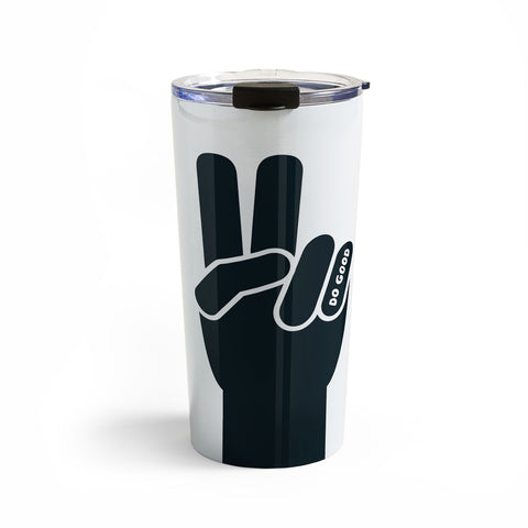 Phirst Peace Sign Do Good BW Travel Mug