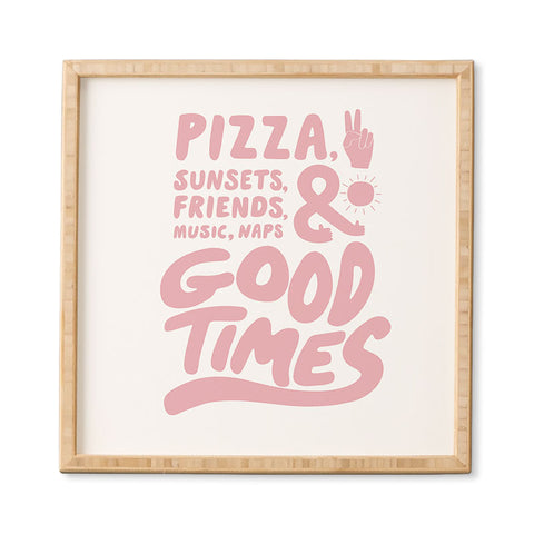 Phirst Pizza Sunsets Good Times Framed Wall Art