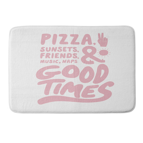 Phirst Pizza Sunsets Good Times Memory Foam Bath Mat