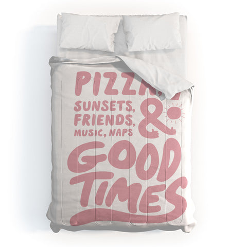 Phirst Pizza Sunsets Good Times Comforter