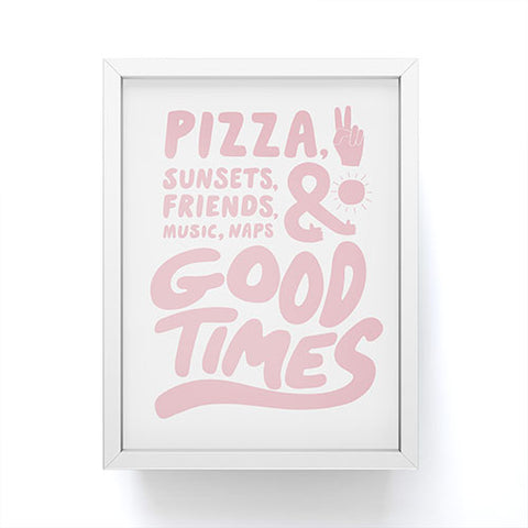 Phirst Pizza Sunsets Good Times Framed Mini Art Print