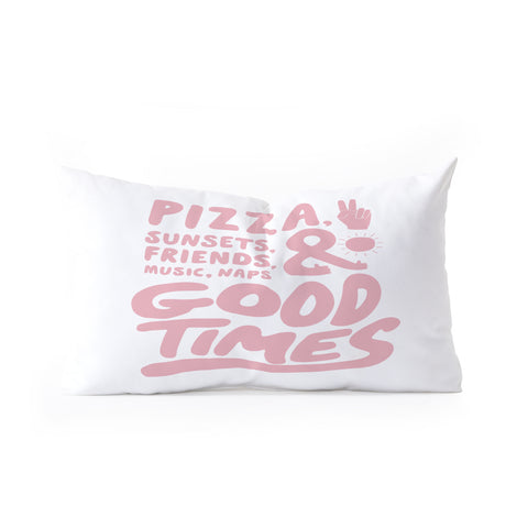 Phirst Pizza Sunsets Good Times Oblong Throw Pillow
