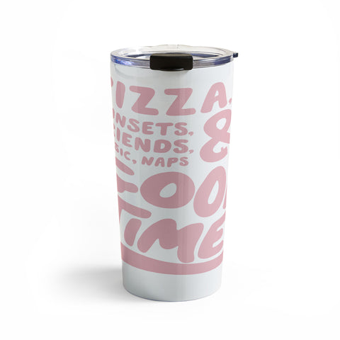 Phirst Pizza Sunsets Good Times Travel Mug