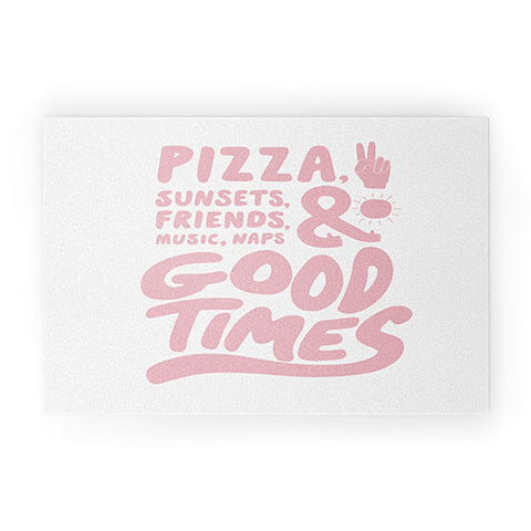 Phirst Pizza Sunsets Good Times Welcome Mat