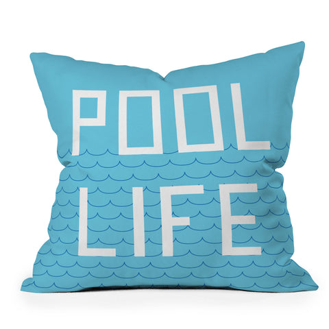 Phirst Pool Life Swimmer Outdoor Throw Pillow