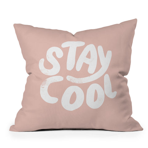 Phirst Stay Cool Pink Outdoor Throw Pillow