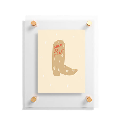 Phirst Wild at Heart Cowboy Boot Floating Acrylic Print