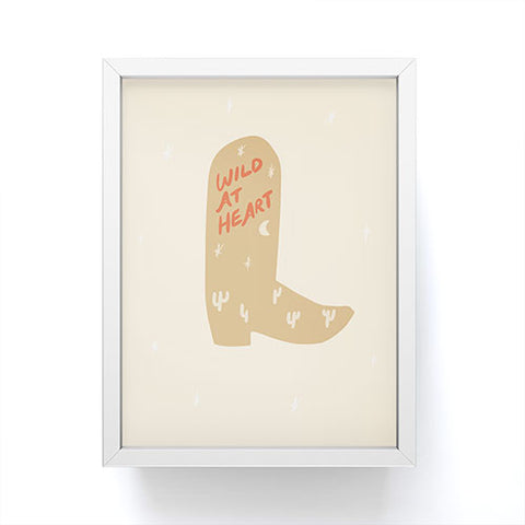Phirst Wild at Heart Cowboy Boot Framed Mini Art Print