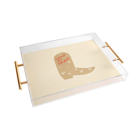 Phirst Wild at Heart Cowboy Boot Acrylic Tray