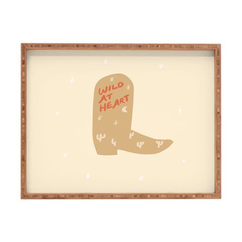 Phirst Wild at Heart Cowboy Boot Rectangular Tray