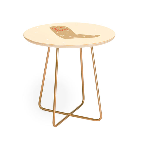 Phirst Wild at Heart Cowboy Boot Round Side Table
