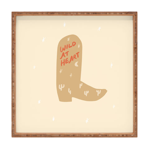 Phirst Wild at Heart Cowboy Boot Square Tray