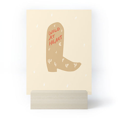 Phirst Wild at Heart Cowboy Boot Mini Art Print