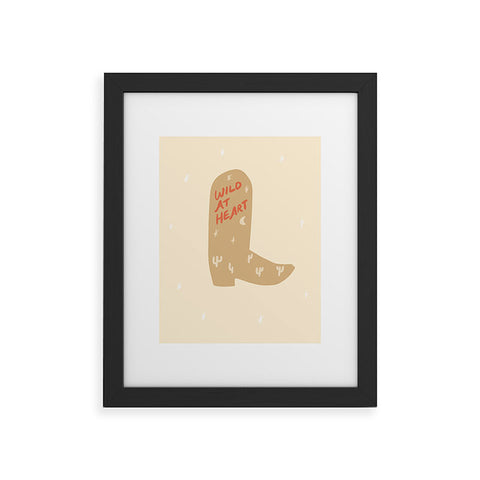 Phirst Wild at Heart Cowboy Boot Framed Art Print