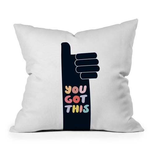 Phirst You Got This Thumbs Up Outdoor Throw Pillow