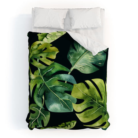 PI Photography and Designs Botanical Tropical Palm Leaves Duvet Cover