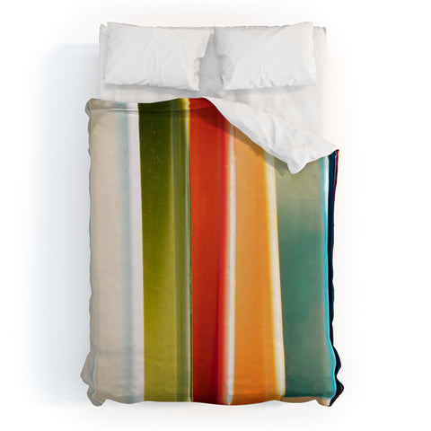 PI Photography and Designs Colorful Surfboards Duvet Cover