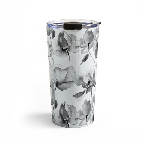 PI Photography and Designs Poppy Floral Pattern Travel Mug