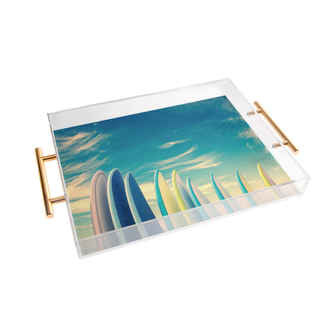 PI Photography and Designs Retro Surfboard Tips Acrylic Tray