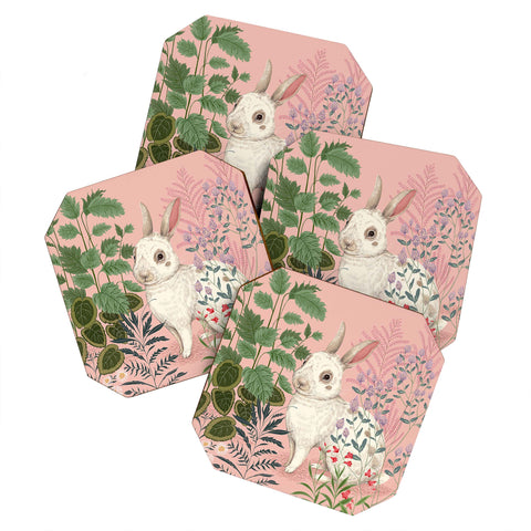 Pimlada Phuapradit Backyard Bunny Coaster Set