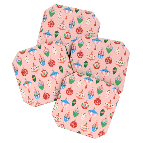 Pimlada Phuapradit Baubles Pink Coaster Set