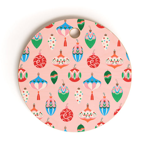 Pimlada Phuapradit Baubles Pink Cutting Board Round