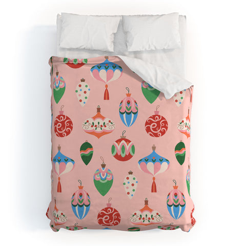 Pimlada Phuapradit Baubles Pink Duvet Cover