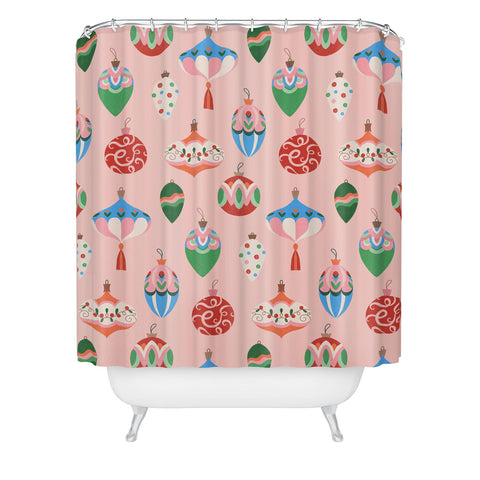 Pimlada Phuapradit Baubles Pink Shower Curtain