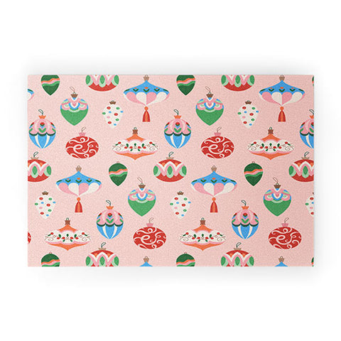 Pimlada Phuapradit Baubles Pink Welcome Mat
