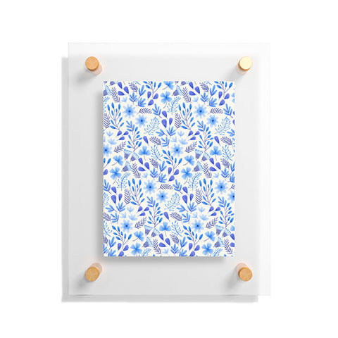 Pimlada Phuapradit Blue and White Floral 062401 Floating Acrylic Print