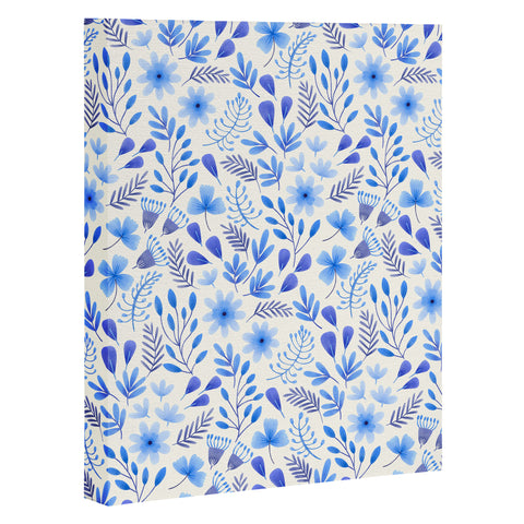 Pimlada Phuapradit Blue and White Floral 062401 Art Canvas