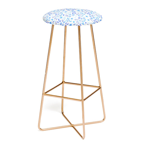 Pimlada Phuapradit Blue and White Floral 062401 Bar Stool