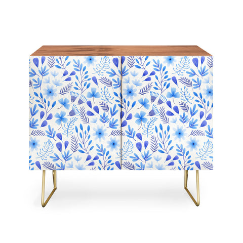 Pimlada Phuapradit Blue and White Floral 062401 Credenza