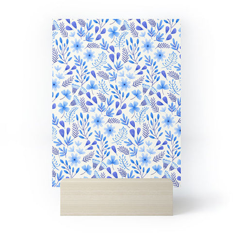Pimlada Phuapradit Blue and White Floral 062401 Mini Art Print