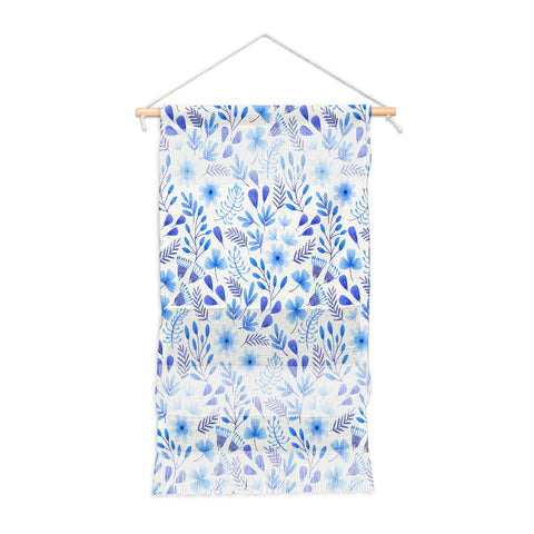 Pimlada Phuapradit Blue and White Floral 062401 Wall Hanging Portrait