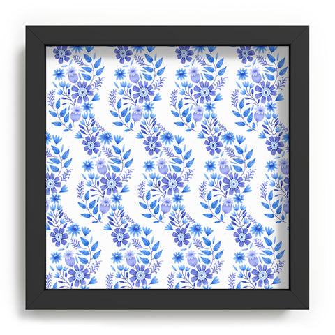 Pimlada Phuapradit Blue and White Floral 062402 Recessed Framing Square