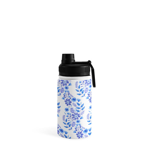 Pimlada Phuapradit Blue and White Floral 062402 Water Bottle