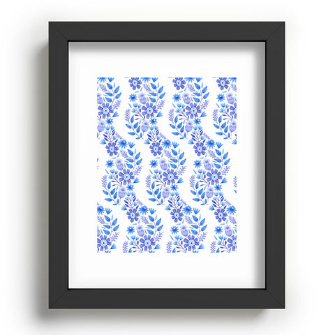 Pimlada Phuapradit Blue and White Floral 062402 Recessed Framing Rectangle