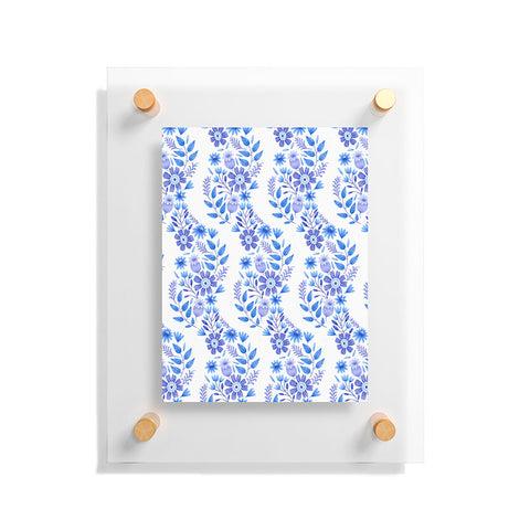 Pimlada Phuapradit Blue and White Floral 062402 Floating Acrylic Print
