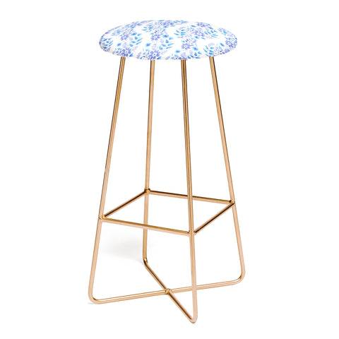 Pimlada Phuapradit Blue and White Floral 062402 Bar Stool