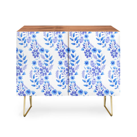 Pimlada Phuapradit Blue and White Floral 062402 Credenza