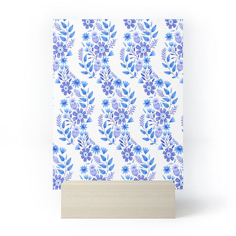 Pimlada Phuapradit Blue and White Floral 062402 Mini Art Print