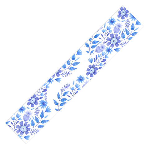 Pimlada Phuapradit Blue and White Floral 062402 Table Runner