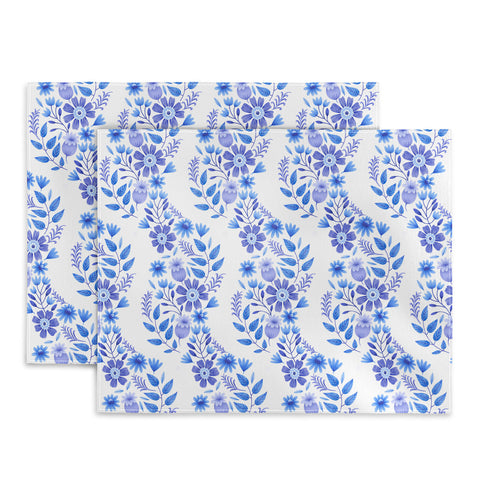 Pimlada Phuapradit Blue and White Floral 062402 Placemat